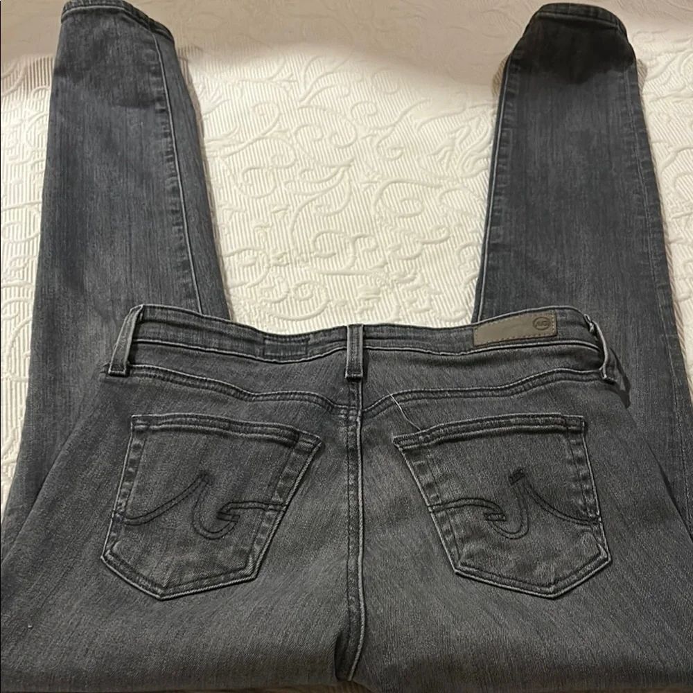 Ag Adriano Goldschmied Gray Super Skinny Legging Ankle Jeans. 25R